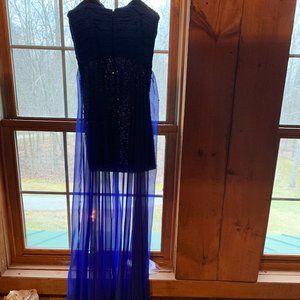 Strapless High-Low Mini Dress